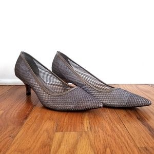 Adrianna Papell Gunmetal 'Lois' Mesh Pumps Sz 9